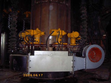 四川電極壓放油缸及電極加熱風機